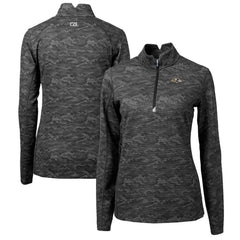 Baltimore Ravens Cutter & Buck Women's Traverse Camo Print Stretch Quarter-Zip Pullover Top Black | NFL