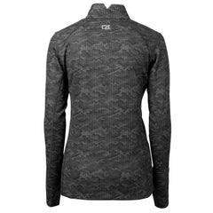 Cincinnati Bengals Cutter & Buck Women's Traverse Camo Print Stretch Quarter-Zip Pullover Top Black | NFL