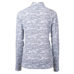 Minnesota Vikings Cutter & Buck Women's Traverse Camo Print Stretch Quarter-Zip Pullover Top Charcoal | NFL