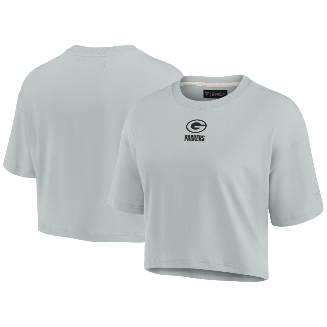 Green Bay Packers Women's Elements Super Soft Boxy Cropped T-Shirt Gray | Fanatics