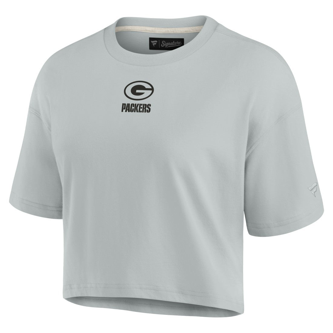 Green Bay Packers Women's Elements Super Soft Boxy Cropped T-Shirt Gray | Fanatics