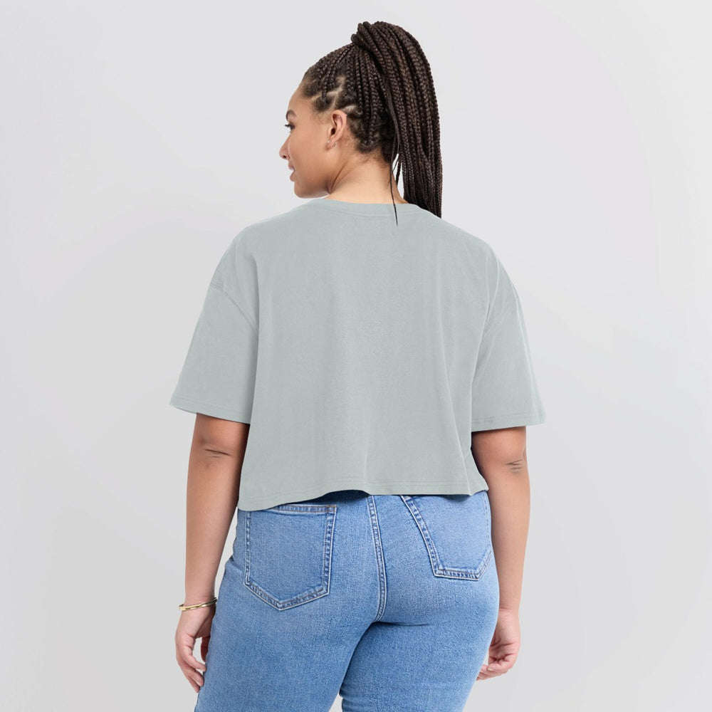 Green Bay Packers Women's Elements Super Soft Boxy Cropped T-Shirt Gray | Fanatics
