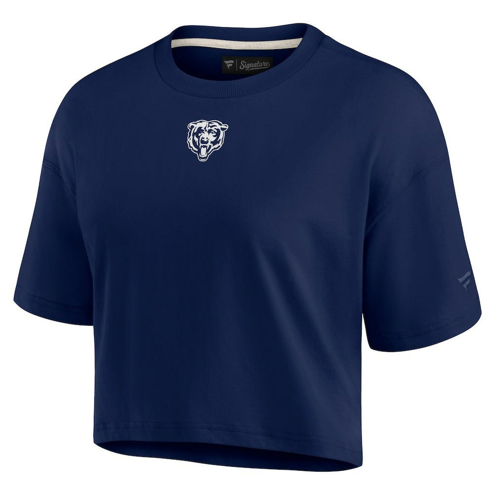 Chicago Bears Women's Elements Super Soft Boxy Cropped T-Shirt Navy | Fanatics