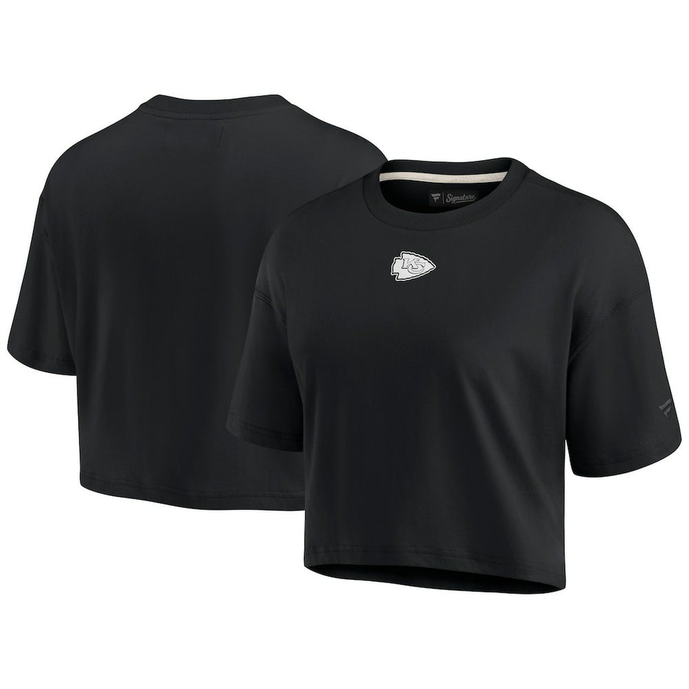 Kansas City Chiefs Women's Elements Super Soft Boxy Cropped T-Shirt Black | Fanatics