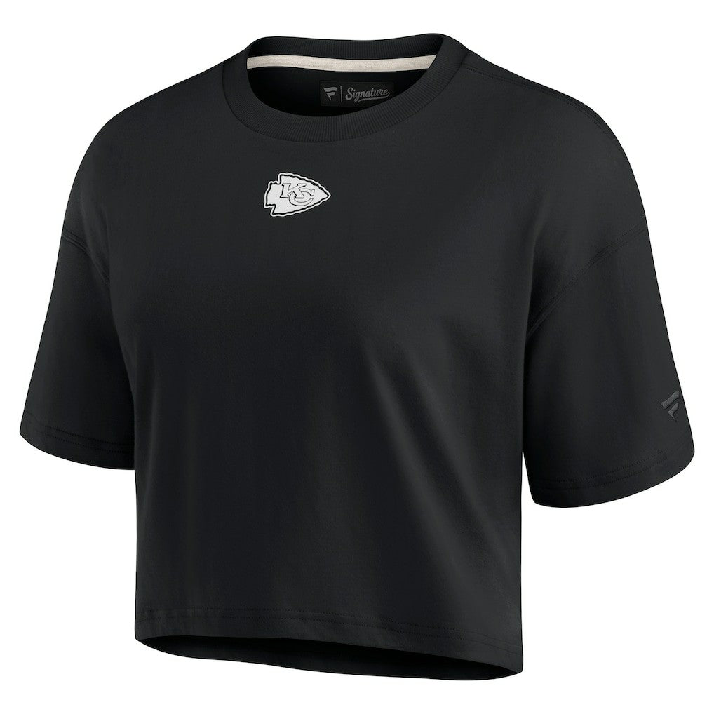 Kansas City Chiefs Women's Elements Super Soft Boxy Cropped T-Shirt Black | Fanatics