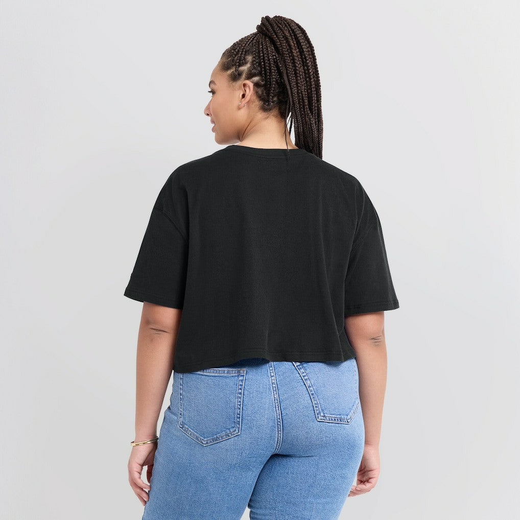 Pittsburgh Steelers Women's Elements Super Soft Boxy Cropped T-Shirt Black | Fanatics