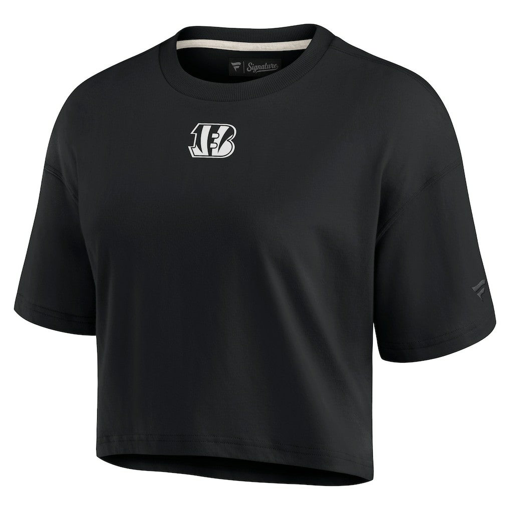 Cincinnati Bengals Women's Elements Super Soft Boxy Cropped T-Shirt Black | Fanatics