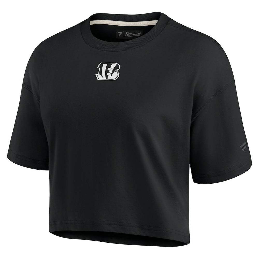 Cincinnati Bengals Women's Elements Super Soft Boxy Cropped T-Shirt Black | Fanatics