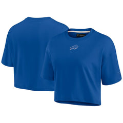 Buffalo Bills Women's Elements Super Soft Boxy Cropped T-Shirt Royal | Fanatics