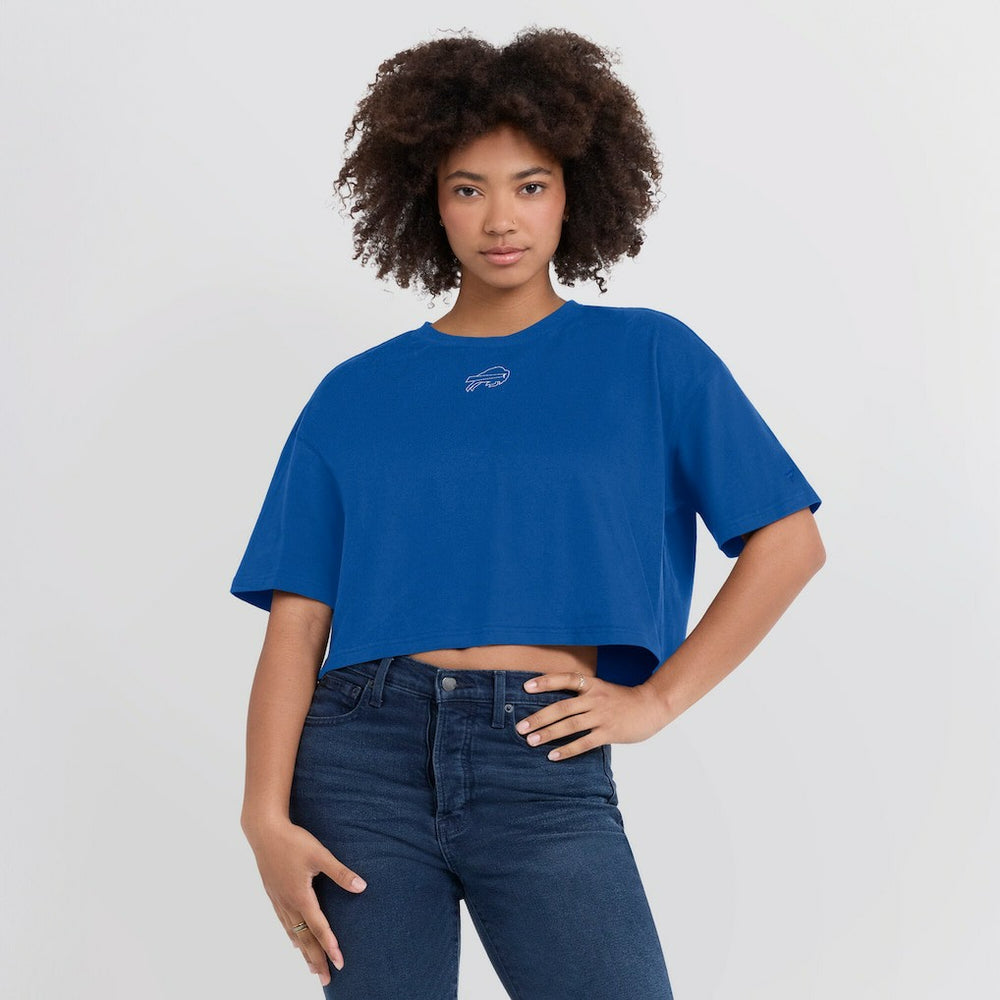 Buffalo Bills Women's Elements Super Soft Boxy Cropped T-Shirt Royal | Fanatics