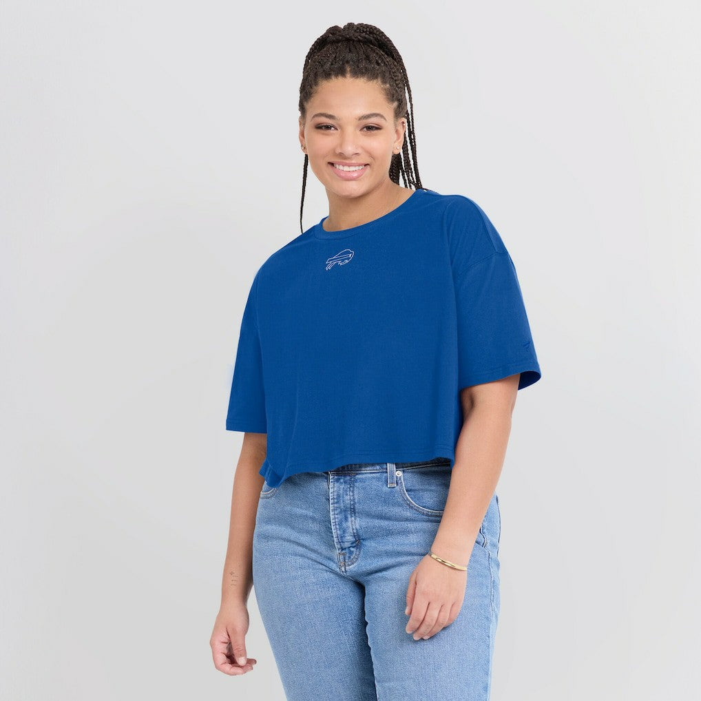 Buffalo Bills Women's Elements Super Soft Boxy Cropped T-Shirt Royal | Fanatics