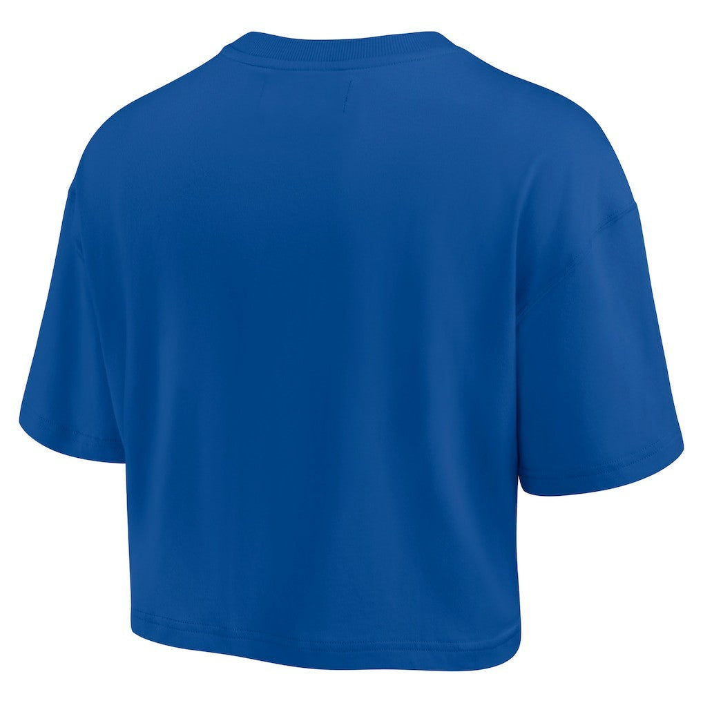 Los Angeles Rams Women's Elements Super Soft Boxy Cropped T-Shirt Royal | Fanatics
