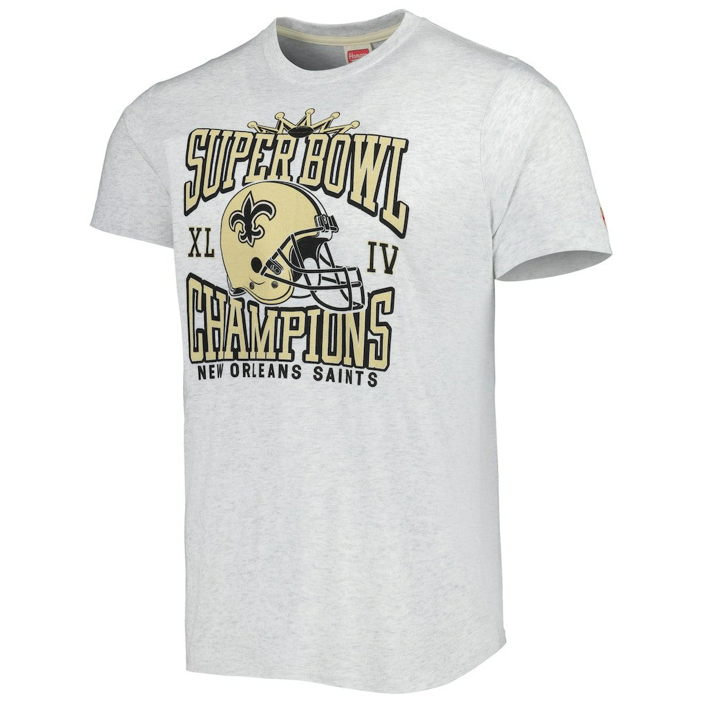 New Orleans Saints Homage Champs Hyper Local Tri-Blend T-Shirt Ash | NFL