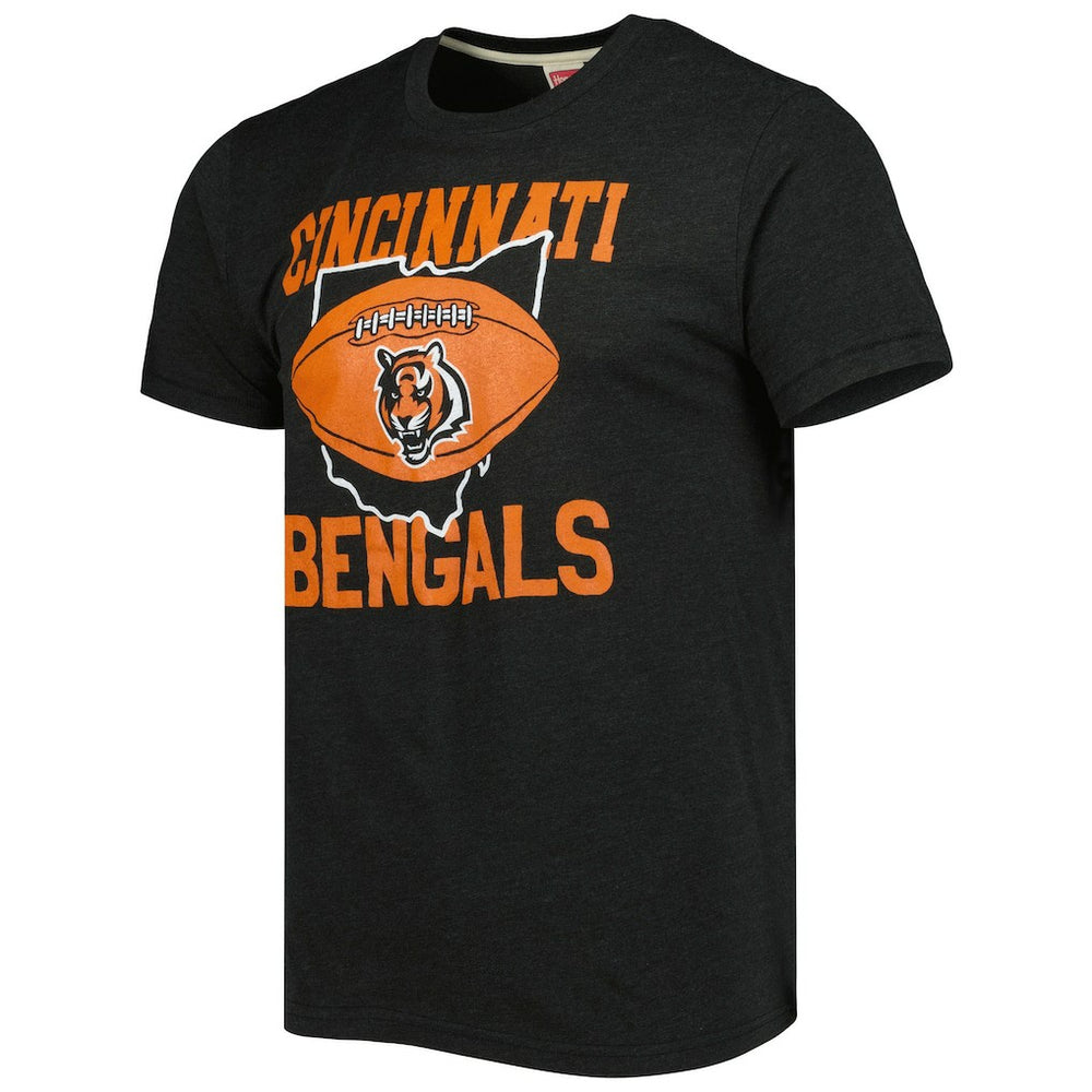 Cincinnati Bengals Charcoal Homage Hyper Local Tri-Blend T-Shirt | NFL