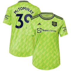 Scott McTominay Manchester United Women's 2022/23 Third Replica Player Jersey Neon Green | Adidas Sale