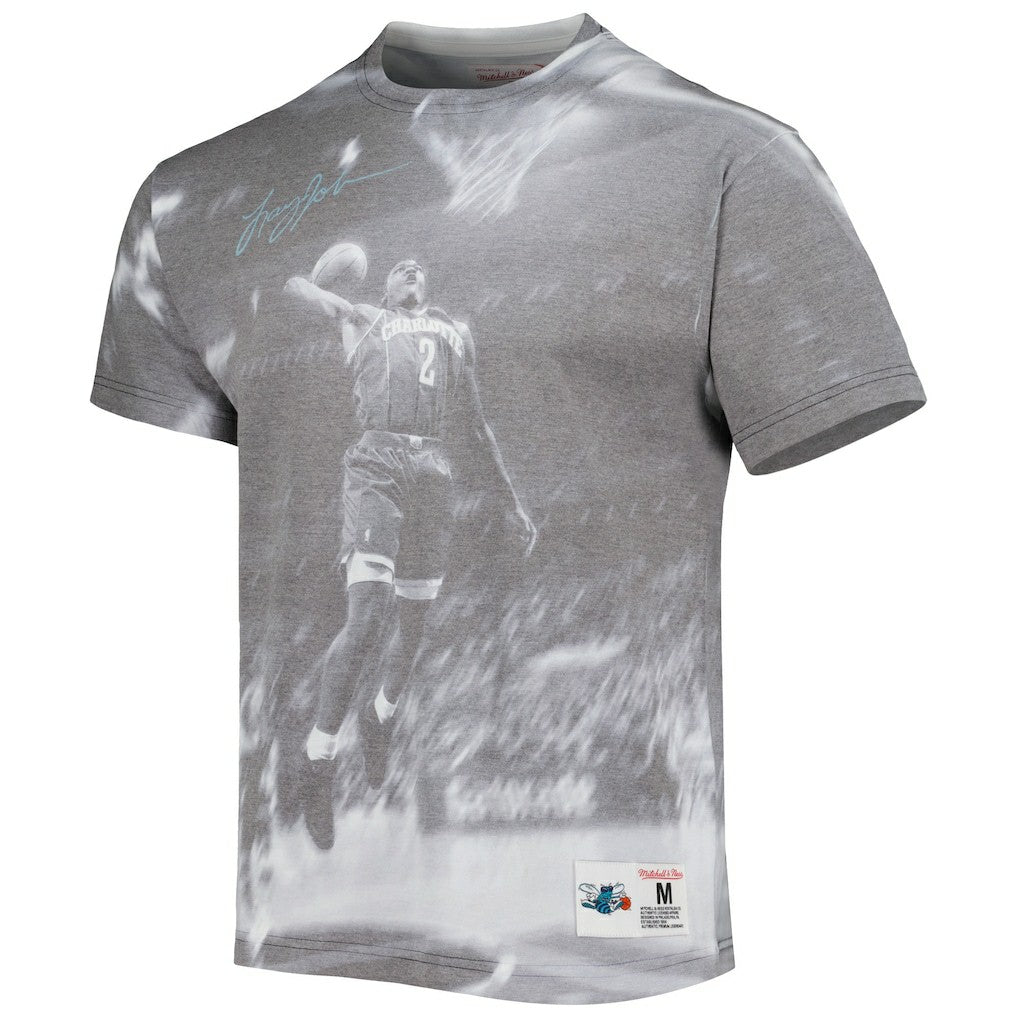 Larry Johnson Charlotte Hornets Above The Rim T-Shirt Heather Gray - NBA