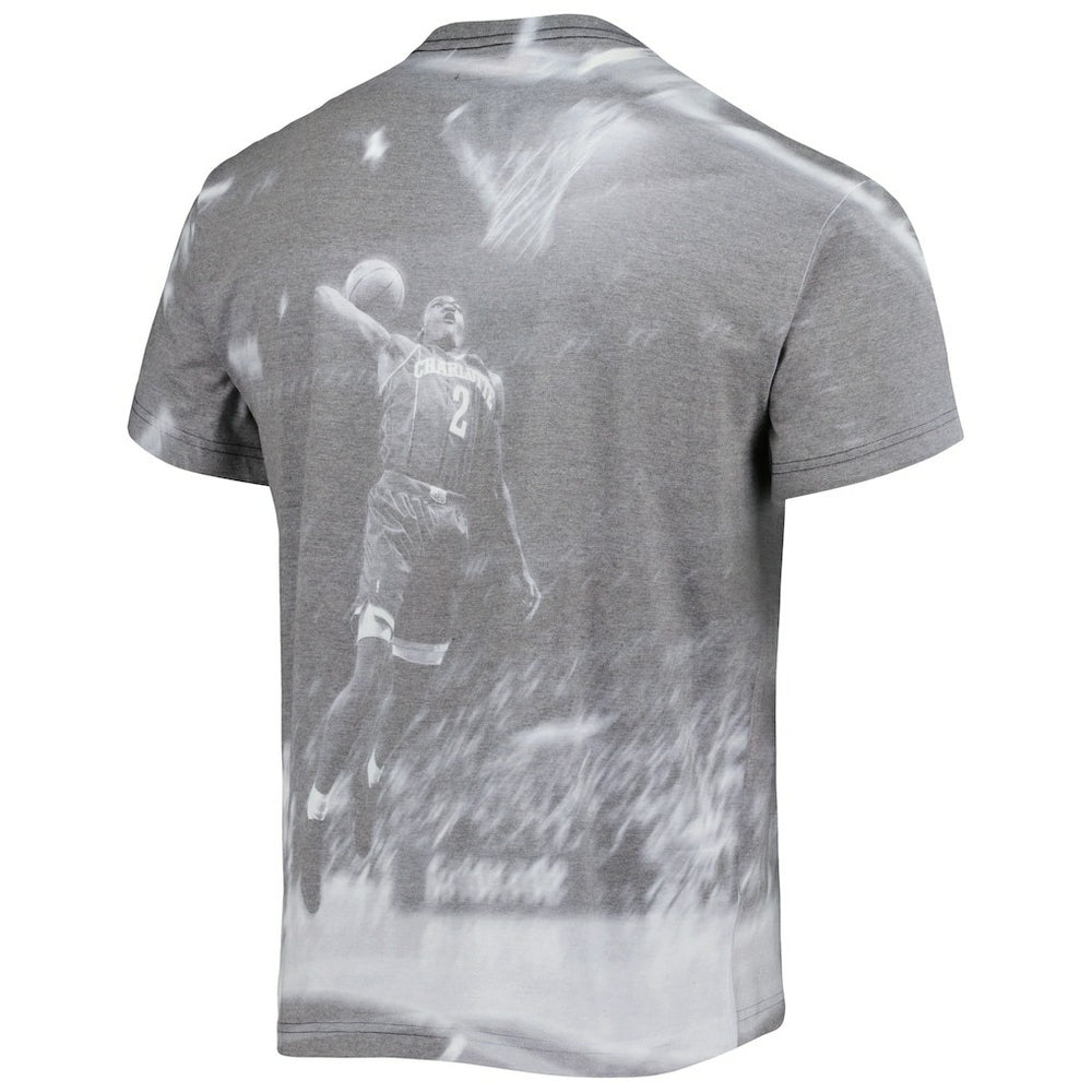 Larry Johnson Charlotte Hornets Above The Rim T-Shirt Heather Gray - NBA
