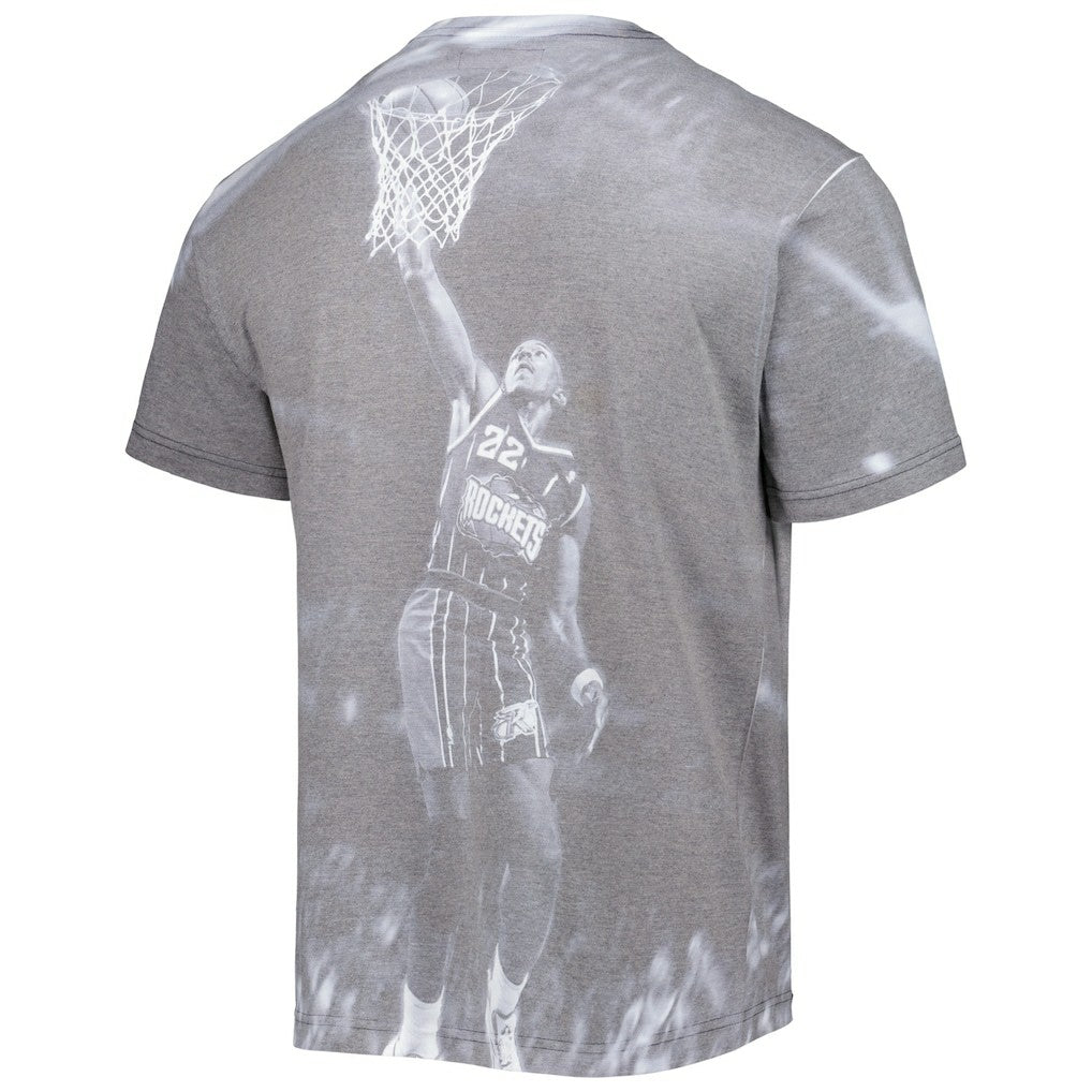 Clyde Drexler Houston Rockets Above The Rim T-Shirt Heather Gray - NBA