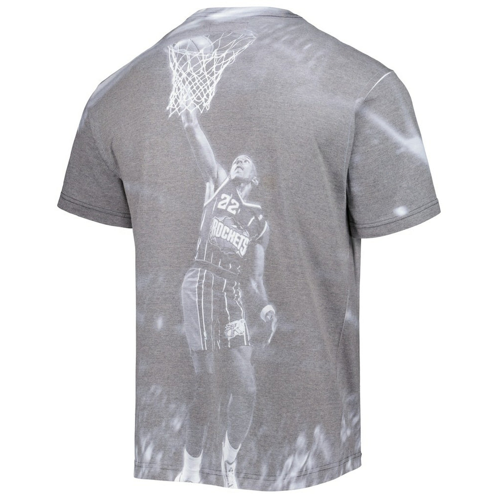 Clyde Drexler Houston Rockets Above The Rim T-Shirt Heather Gray - NBA