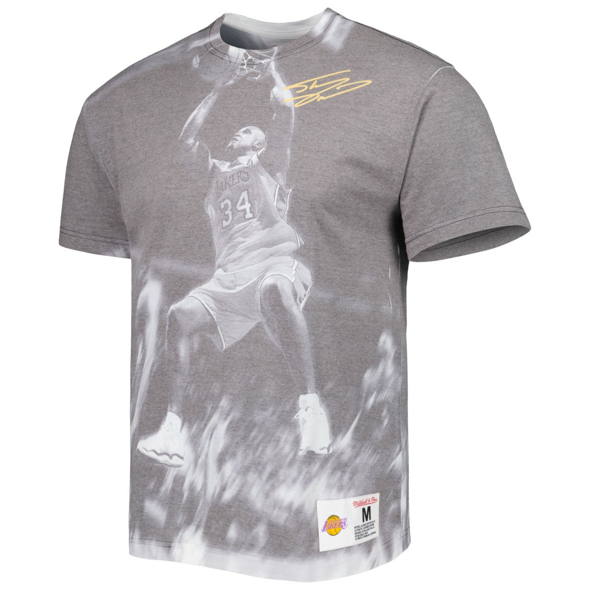 Shaquille O'Neal Los Angeles Lakers Above The Rim T-Shirt Heather Gray - NBA
