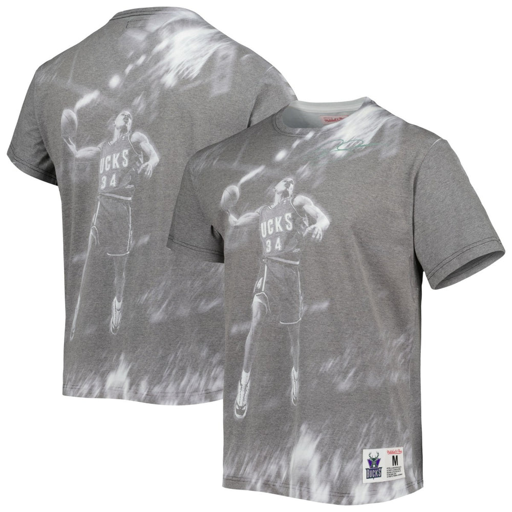 Ray Allen Milwaukee Bucks Above The Rim T-Shirt Gray - NBA