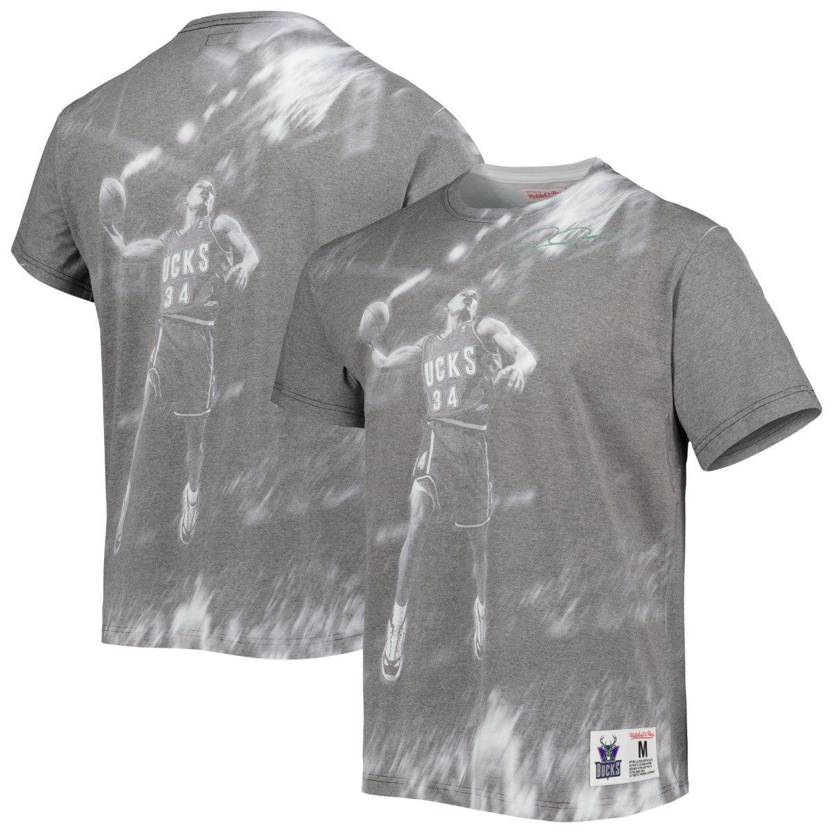 Ray Allen Milwaukee Bucks Above The Rim T-Shirt Gray - NBA