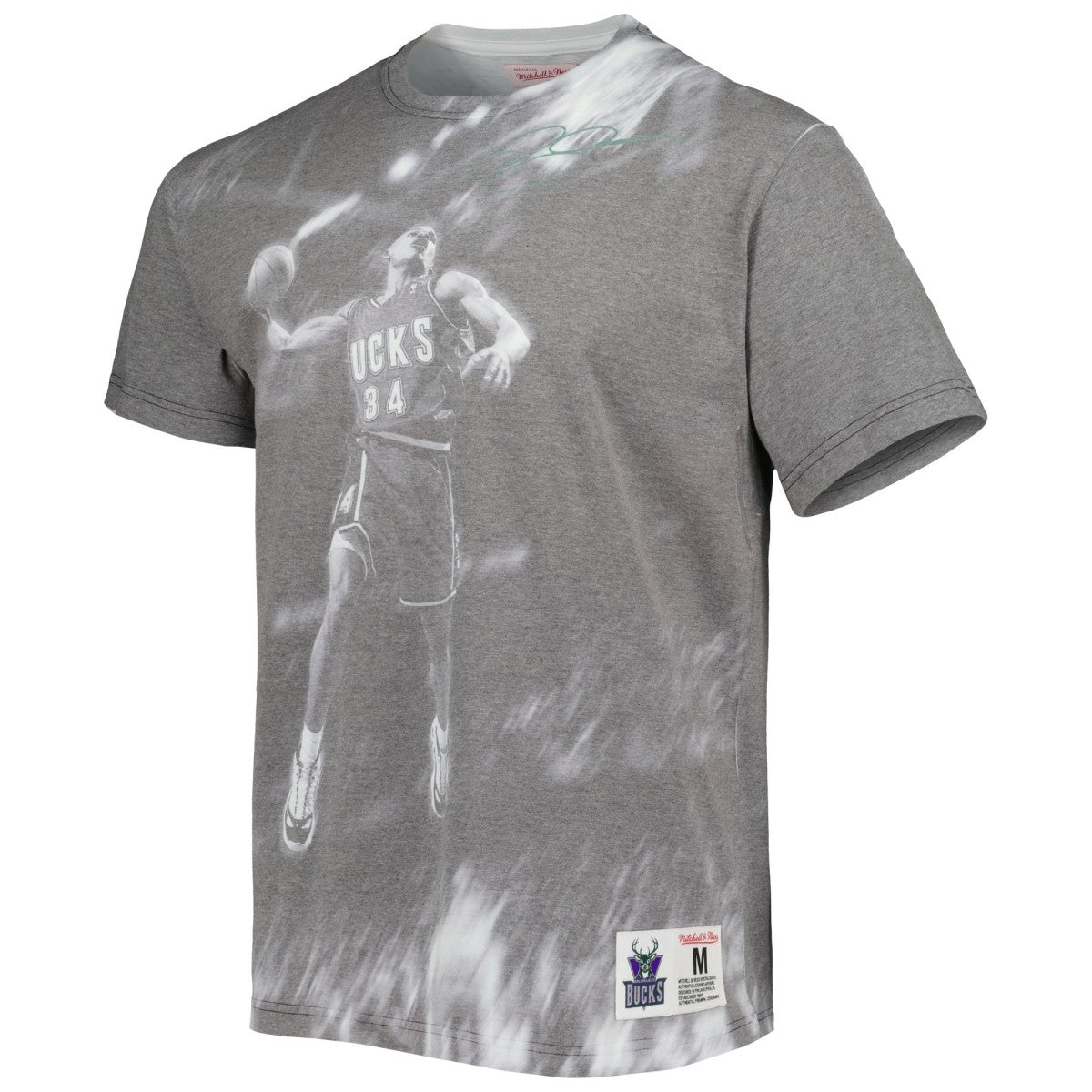 Ray Allen Milwaukee Bucks Above The Rim T-Shirt Gray - NBA