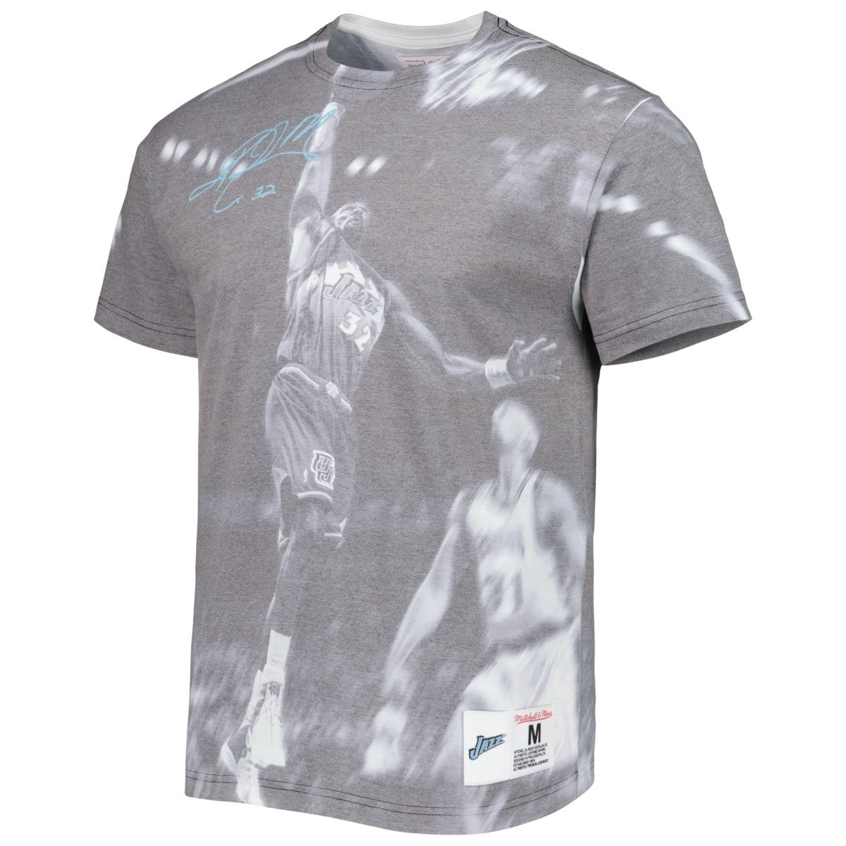 Karl Malone Utah Jazz Above The Rim T-Shirt Heather Gray - NBA