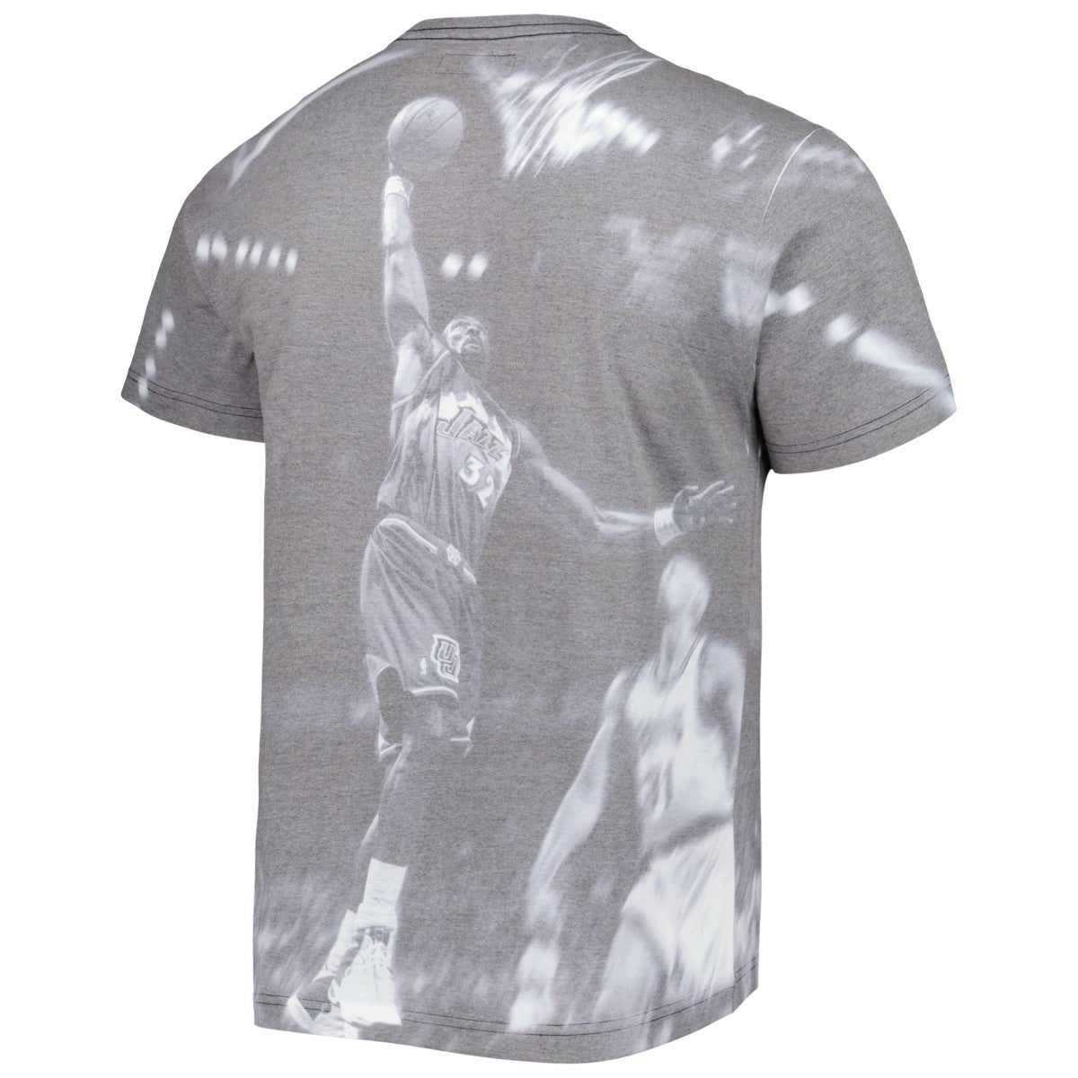 Karl Malone Utah Jazz Above The Rim T-Shirt Heather Gray - NBA