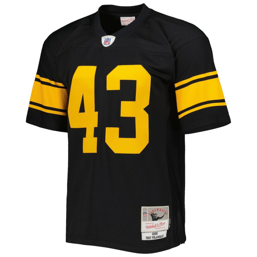 Troy Polamalu Pittsburgh Steelers Legacy Replica Jersey Black | Mitchell & Ness