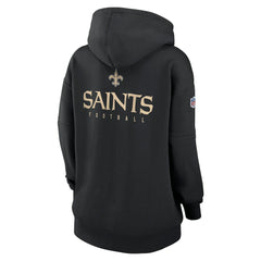 New Orleans Saints Women's 2023 Sideline Club Fleece Pullover Hoodie Black | Nike for Sale