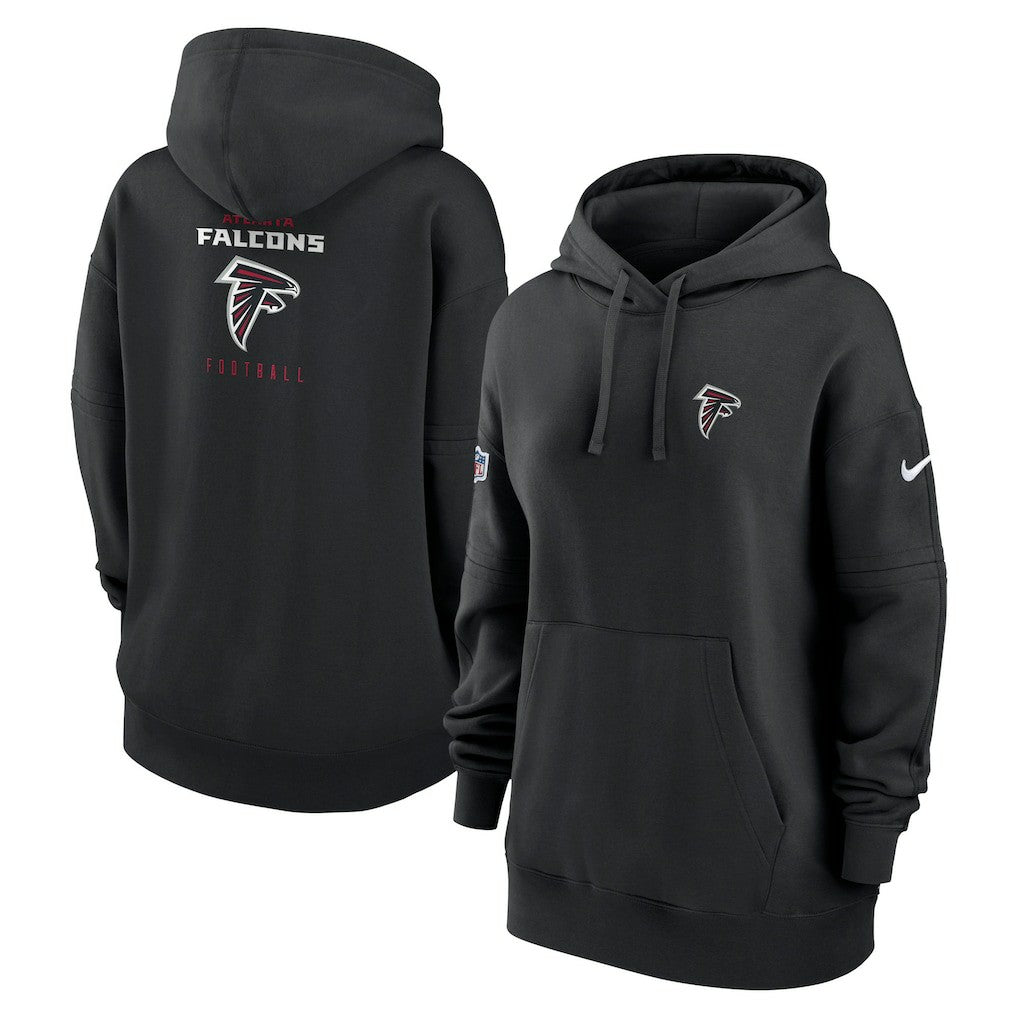 Atlanta Falcons Women's 2023 Sideline Club Fleece Pullover Hoodie Black | Nike for Sale