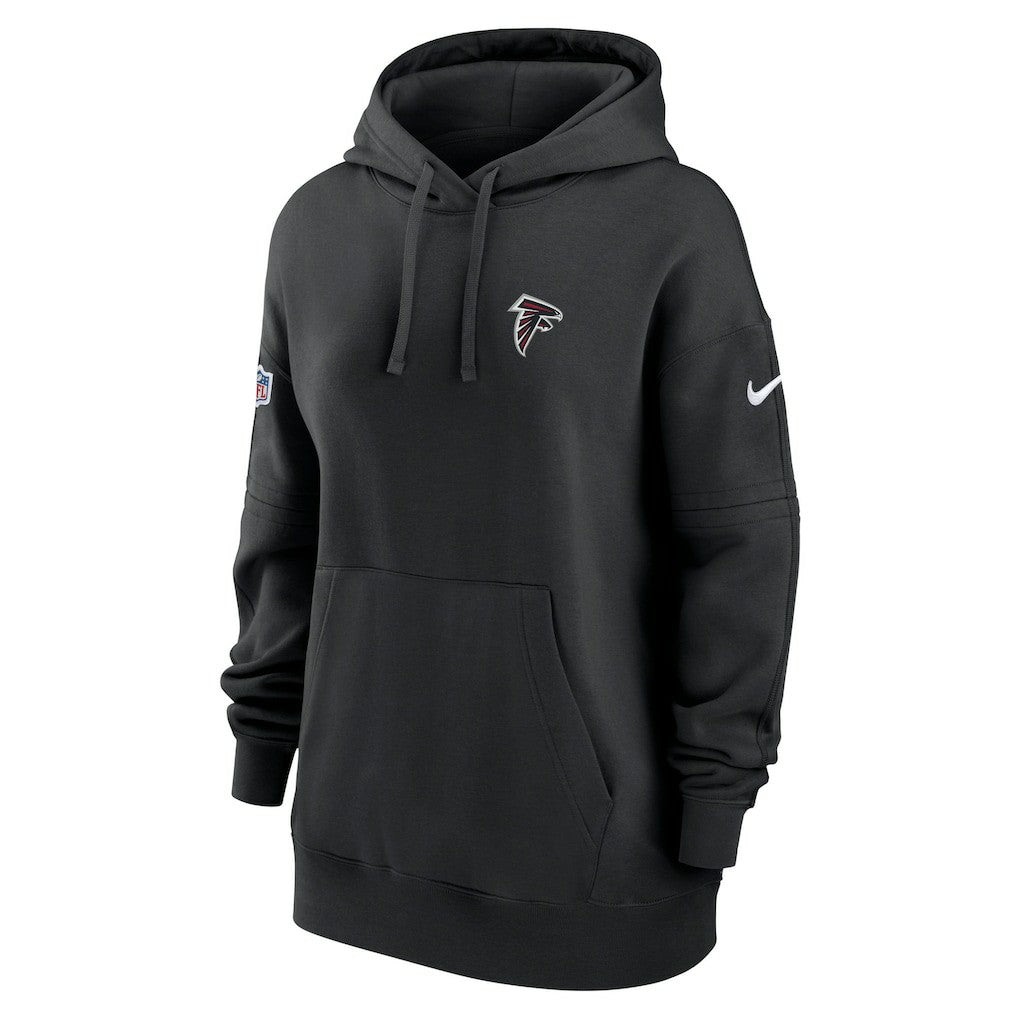 Atlanta Falcons Women's 2023 Sideline Club Fleece Pullover Hoodie Black | Nike for Sale