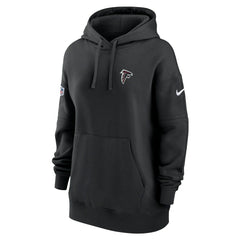 Atlanta Falcons Women's 2023 Sideline Club Fleece Pullover Hoodie Black | Nike for Sale