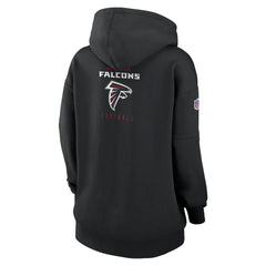 Atlanta Falcons Women's 2023 Sideline Club Fleece Pullover Hoodie Black | Nike for Sale