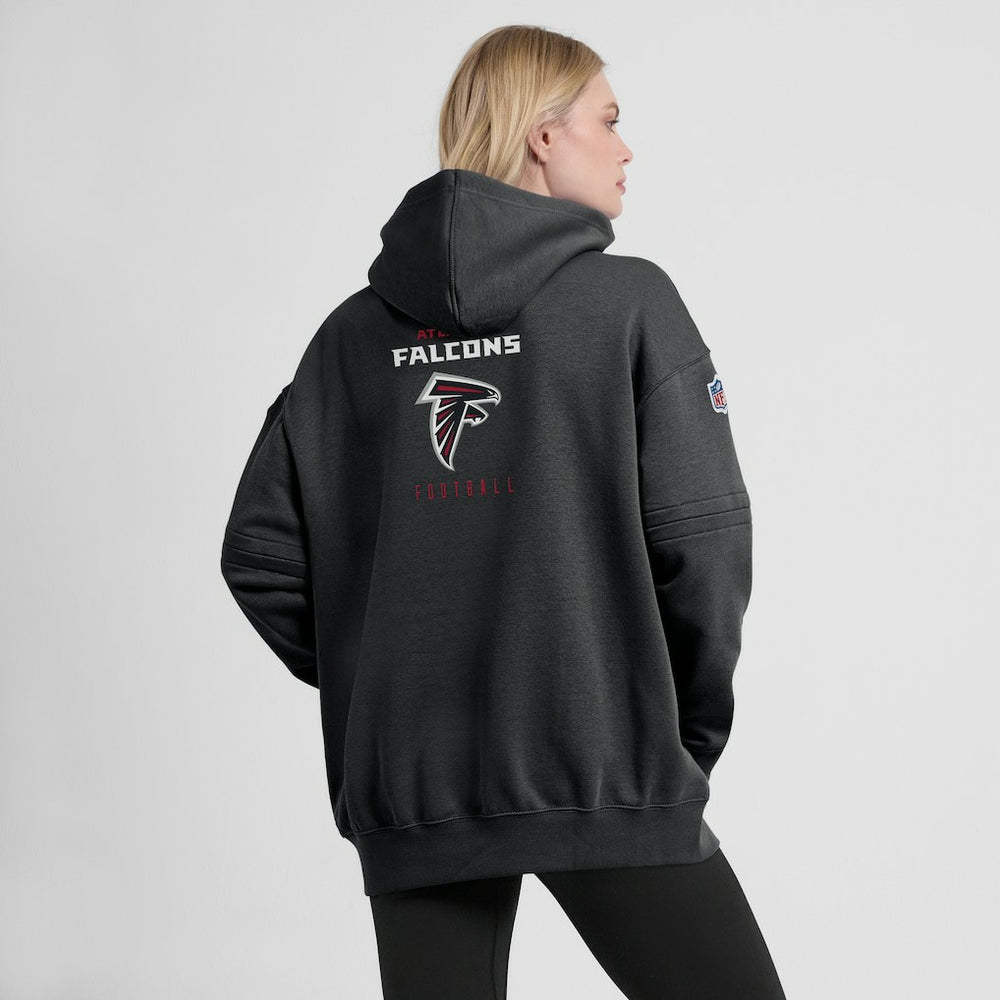 Atlanta Falcons Women's 2023 Sideline Club Fleece Pullover Hoodie Black | Nike for Sale