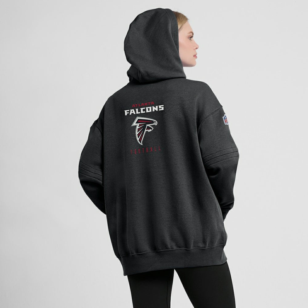 Atlanta Falcons Women's 2023 Sideline Club Fleece Pullover Hoodie Black | Nike for Sale
