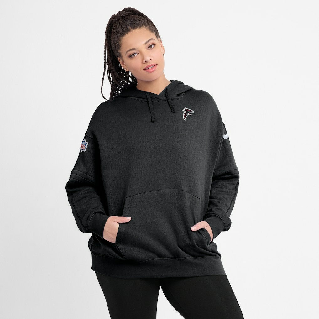 Atlanta Falcons Women's 2023 Sideline Club Fleece Pullover Hoodie Black | Nike for Sale