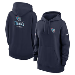 Tennessee Titans Women's 2023 Sideline Club Fleece Pullover Hoodie Navy | Nike for Sale