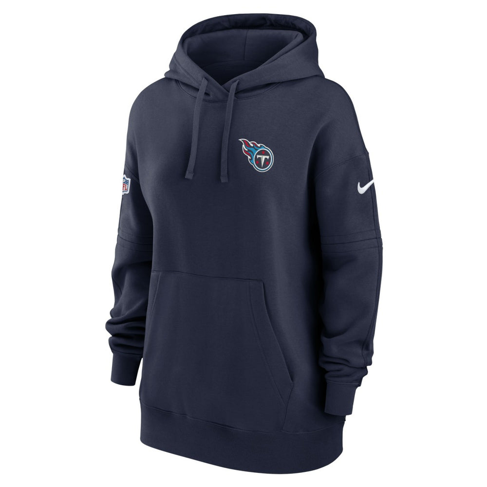 Tennessee Titans Women's 2023 Sideline Club Fleece Pullover Hoodie Navy | Nike for Sale
