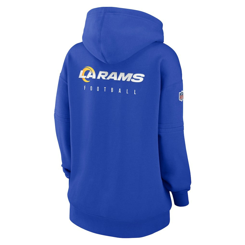 Los Angeles Rams Women's 2023 Sideline Club Fleece Pullover Hoodie Royal | Nike for Sale