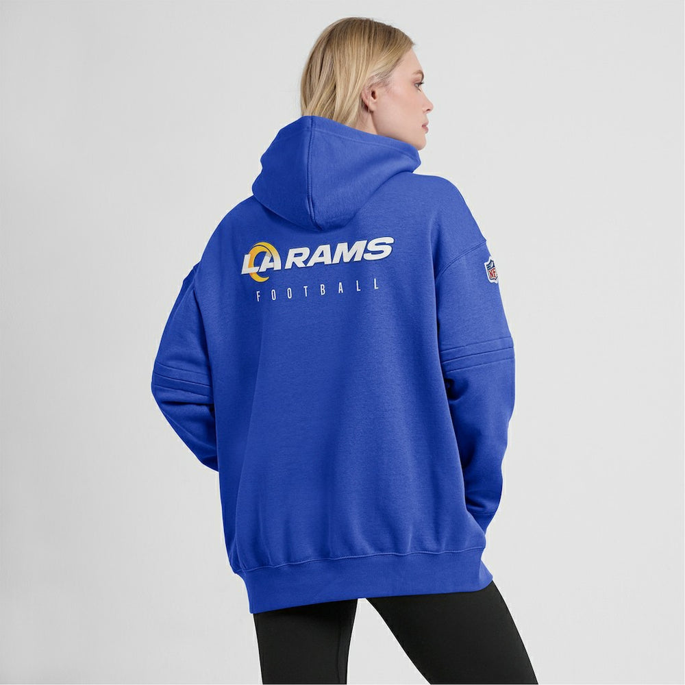 Los Angeles Rams Women's 2023 Sideline Club Fleece Pullover Hoodie Royal | Nike for Sale