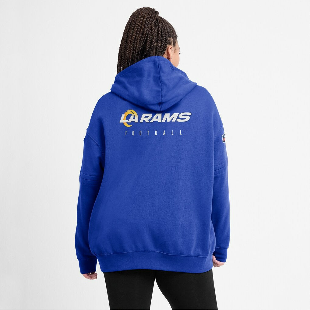 Los Angeles Rams Women's 2023 Sideline Club Fleece Pullover Hoodie Royal | Nike for Sale