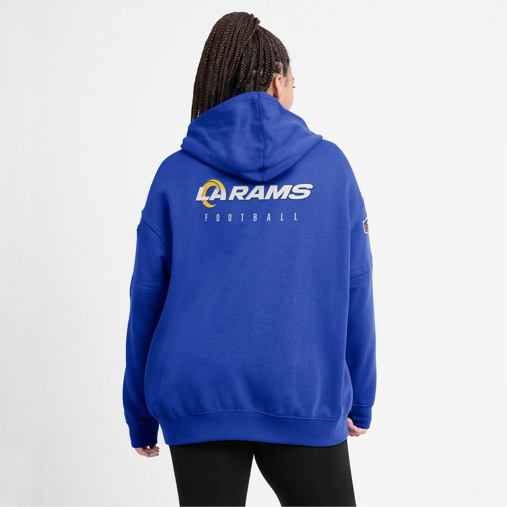 Los Angeles Rams Women's 2023 Sideline Club Fleece Pullover Hoodie Royal | Nike for Sale