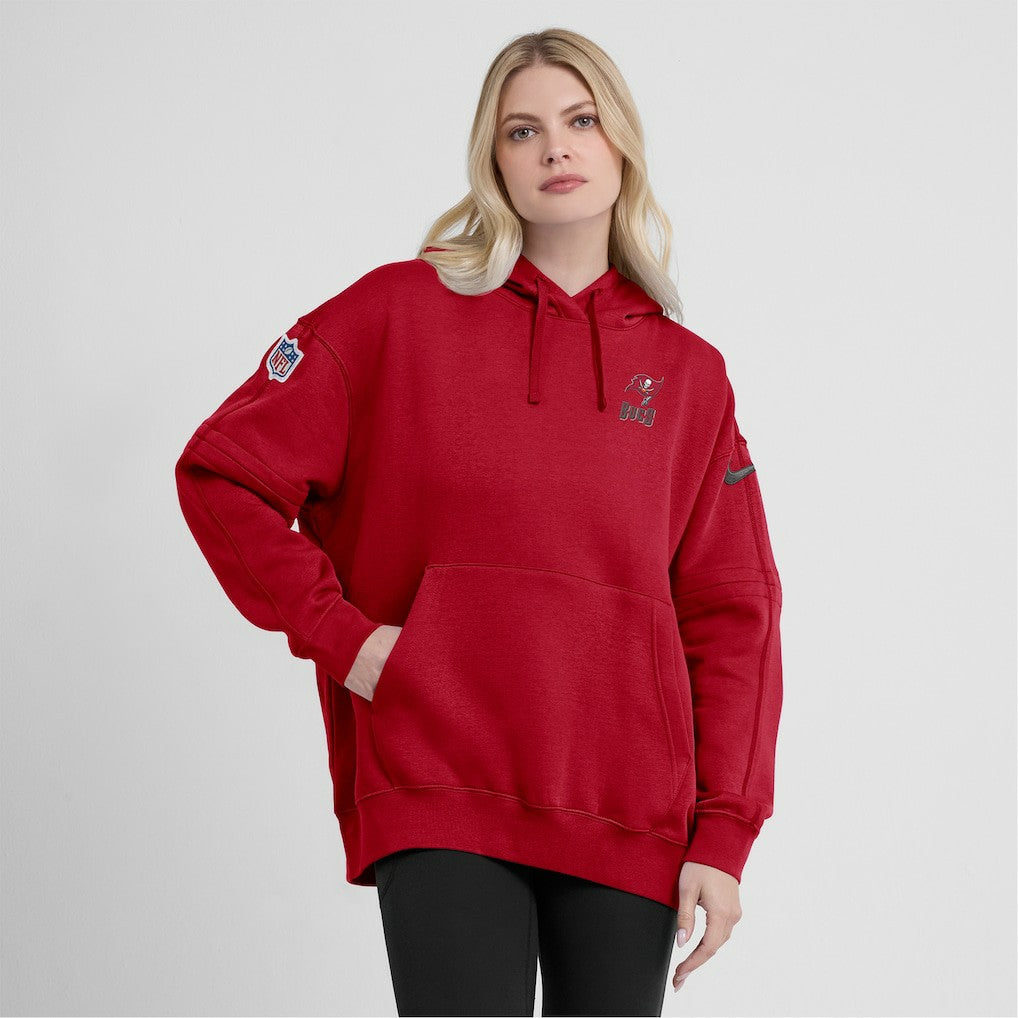 Tampa Bay Buccaneers Women's 2023 Sideline Club Fleece Pullover Hoodie Red | Nike for Sale