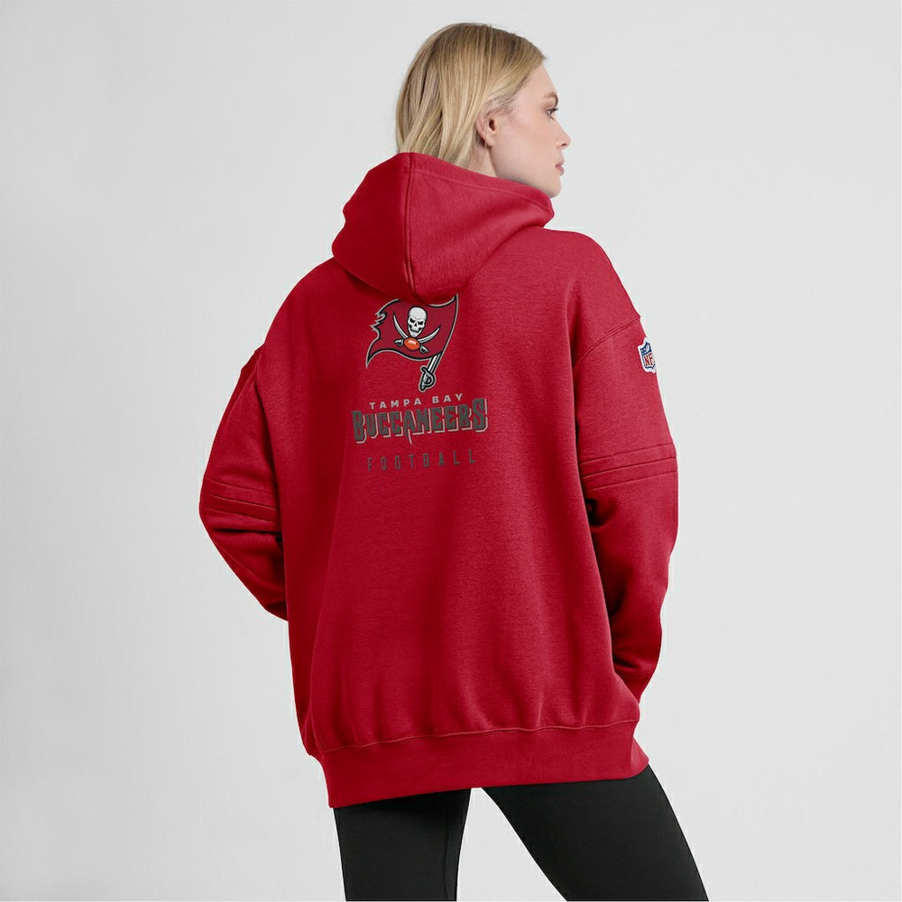 Tampa Bay Buccaneers Women's 2023 Sideline Club Fleece Pullover Hoodie Red | Nike for Sale