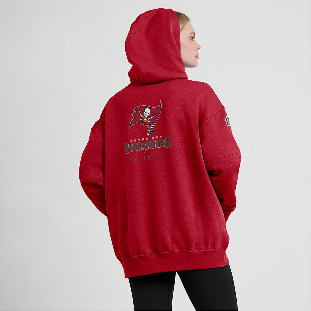 Tampa Bay Buccaneers Women's 2023 Sideline Club Fleece Pullover Hoodie Red | Nike for Sale