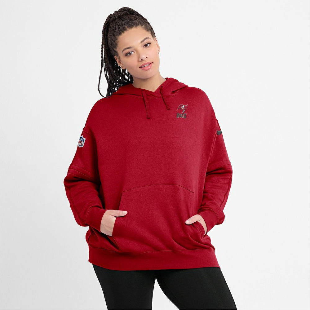 Tampa Bay Buccaneers Women's 2023 Sideline Club Fleece Pullover Hoodie Red | Nike for Sale