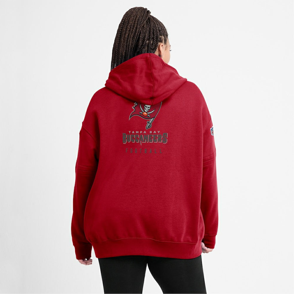 Tampa Bay Buccaneers Women's 2023 Sideline Club Fleece Pullover Hoodie Red | Nike for Sale