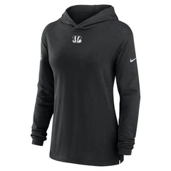 Cincinnati Bengals Women's Sideline Performance Long Sleeve Hoodie T-Shirt Black | Nike for Sale